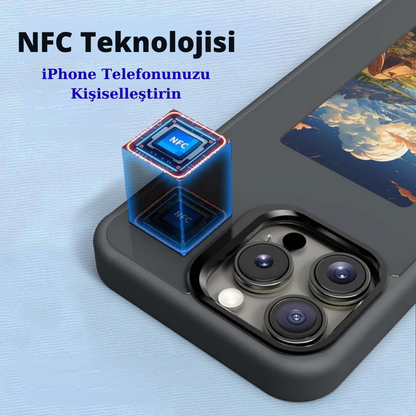 iPhone Akıllı Kılıf – NFC Dijital Ekranlı, Kişiselleştirilebilir