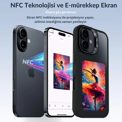 iPhone Akıllı Kılıf – NFC Dijital Ekranlı, Kişiselleştirilebilir